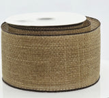C&S Ribbons Solids Tight Woven Faux Burlap Ribbon - 2.5" x 10 Yards - Wreath, Bow, Floral & Craft Ribbon Tight Woven Faux Burlap Ribbon - 2.5" x 10 Yards - Wreath, Bow, Floral & Craft Ribbon