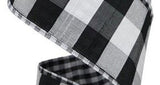 CBI 2.5" Reversible Black & White Large Buffalo / Small (Gingham) Check Wired Ribbon, 10 Yards 10 Yards Wired Check Ribbon | Perpetual Ribbons