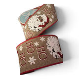 Expressions / RG Ribbon Christmas Characters Santa Claus on Natural Canvas - 2.5" x 10 Yards - Wired Christmas Ribbon Santa Claus on Natural Canvas - 2.5" x 10 Yards - Wired Christmas Ribbon