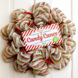 Expressions / RG Ribbon Signs Candy Canes for Sale Wreath Sign - 12" x 6" Tin Christmas Sign Candy Canes for Sale Wreath Sign - 12" x 6" Tin Christmas Sign