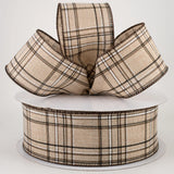 Jascotina Plaid 2.5" 1.5" or 2.5" x 50 yds Cornelia Plaid Ribbon: Brown, Black & White, Wired Autumn / Fall Plaid Ribbon (Copy) 1.5" or 2.5" x 50 yds Cornelia Plaid Ribbon: Brown, Black & White, Wired Autumn / Fall Plaid Ribbon (Copy)