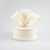 Jascotina Solids 1.5 Cream Canvas Ribbon – 1.5" or 2.5" x 10 Yds - Ribbon for Wreaths, Bows and Home Decor Cream Canvas Ribbon – 1.5" or 2.5" x 10 Yds - Ribbon for Wreaths, Bows and Home Decor