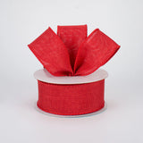 Jascotina Solids 1.5 Red Canvas Ribbon – 1.5" or 2.5" x 10 Yds - Ribbon for Wreaths, Bows and Home Decor 2.5 inch Solid Red Canvas Type Wired Ribbon | Perpetual Ribbons