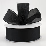 Jascotina Solids 2.5 Black Canvas Ribbon – 2.5" x 50 Yds - Ribbon for Wreaths, Bows and Home Decor 2.5 inch Solid Black Canvas Wired Ribbon | Perpetual Ribbons