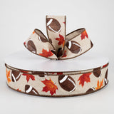 PerpetualRibbons Sports 1.5 1.5" or 2.5" x 10 yds Fall Football Wired Ribbon - Ribbon for Wreaths 1.5" or 2.5" x 10 yds Fall Football Wired Ribbon - Ribbon for Wreaths