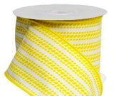 CBI Food 2.5 inch White Canvas Ribbon with Bright Red Strawberries - 10 Yards