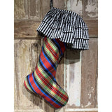 d.stevens Copy of d.stevens Nutcracker Stocking / Red with Black & White Ruffle