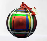 d.stevens Ornaments 100 mm d.stevens 100 mm or 120mm Hand Painted Glass Plaid Nutcracker Ornament (Matches the Ribbon) d.stevens 100mm or 120mm Hand Painted Glass Plaid Nutcracker Ornaments