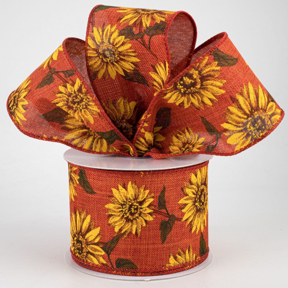 Autumn Sunflower Ribbon - 2.5