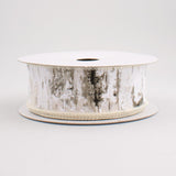 Jascotina Christmas Winter Ribbon 1.5 10 Yards 1.5" or 2.5" Wired Birch Bark Ribbon - Christmas Wood Ribbon