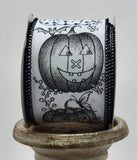 PaperMart Halloween 2.5 inch Cheery Black & White Jack 'O Lanterns & Pumpkins - 10 Yards