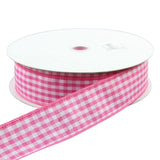 Perpetual Ribbons Fuchsia 1.5" Gingham Ribbon - Various Colors - 50 Yard Bargain Rolls