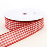 Perpetual Ribbons Red 1.5" Gingham Ribbon - Various Colors - 50 Yard Bargain Rolls