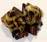 PerpetualRibbons Animals 2.5 inch Wired Animal Print Faux Fur Ribbon - 5 Yards / 4 Different Options Wired Animal Print Faux Fur Ribbon | Perpetual Ribbon