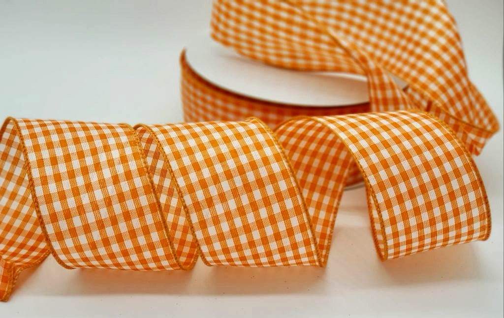 Floral Garden Gingham Ribbon, 5/8 Inch X 9 Feet, Pack of (7)