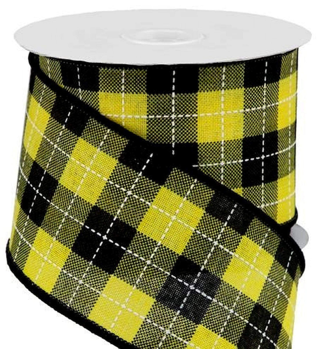 Yellow Plaid Ribbon  Yellow Gingham Ribbon - Natural Style - 1 1/2in. —  Crafted Gift Inc.