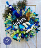 PerpetualRibbons Christmas Solids 4 inch Metallic Turquoise & Gold Farrisilk Christmas Ribbon - 10 Yards