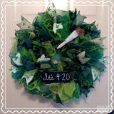 PerpetualRibbons Floral Fun Leaf Christmas Tree Decor - 2.5 inch "Urban Leaf" Ribbon Kit - Ganja Ribbon Decor - 3 / 10 Yard Rolls Cannabis Leaf Ribbon Kit - 3 / 10 Yard Rolls | Perpetual Ribbons