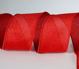 PerpetualRibbons Food 2.5 inch Wired White Canvas Ribbon with Bright Apples - 10 Yards