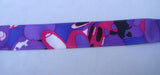PerpetualRibbons Misc Ribbon 1.5 inch Wired Purple Ribbon with Hot Pink & White Accents - 5 yards