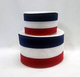 PerpetualRibbons Patriotic Ribbon 4 2.5 or 4 inch Wired Patriotic Ribbon - 5 Yards