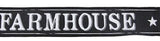 PerpetualRibbons Ribbon 2.5 inch Black Canvas Wired Ribbon with White Farmhouse - 10 Yards