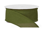 PerpetualRibbons Solids 1.5 1.5" & 2.5" Moss Green Canvas Ribbon - 10 Yards
