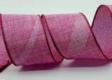 PerpetualRibbons Solids 1.5 or 2.5 inch Fuchsia Canvas Ribbon - 10 Yards