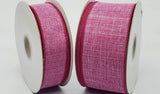 PerpetualRibbons Solids 1.5 or 2.5 inch Fuchsia Canvas Ribbon - 10 Yards