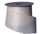 PerpetualRibbons Solids 2.5 1.5" or 2.5" Solid Ivory Linen Ribbon - 10 Yards