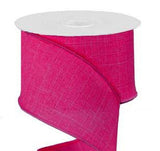 PerpetualRibbons Solids 2.5 inch Fuchsia Canvas Ribbon - 10 Yards