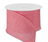 PerpetualRibbons Solids 2.5 inch Pink Canvas Ribbon - Valentines Day Ribbon - 10 Yards