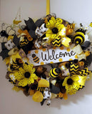 PerpetualRibbons Spring 1.5 or 2.5 Inch Wired Natural Bumble Bee Ribbon - 5 Yards Wired Natural Ribbon | Perpetual Ribbons