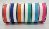 PerpetualRibbons Stripes 1.5 inch Light Blue & Cream Sherbet Wired Ribbon - 5 Yards