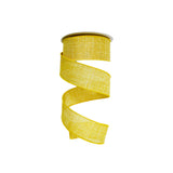 1.5" or 2.5" Daffodil Canvas Wired Ribbon - 10 Yds
