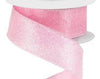Pale Pink Glitter Ribbon - 1.5" or 2.5" x 10 Yds - Glitter Wedding, Craft, Home Decor Ribbon