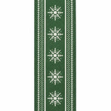 C&S Ribbons Christmas Green Snowflake Ribbon - Nordic Fair Isle Christmas Ribbon - 2.5" x 10 Yds - Wired Christmas Ribbon Green Snowflake Ribbon - Nordic Fair Isle Christmas Ribbon - 2.5" x 10 Yds - Wired Christmas Ribbon