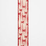 C&S Ribbons Christmas Red Christmas Bow Ribbon - 2.5" x 10 yds - Wired Christmas Ribbon Red Christmas Bow Ribbon - 2.5" x 10 yds - Wired Christmas Ribbon