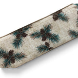 C&S Ribbons Christmas Winter Ribbon Gold Glittery Pine Cones on Cream Ribbon - 2.5" x 10 yds - Wired Christmas Ribbon Gold Glittery Pine Cones on Cream Ribbon - 2.5" x 10 yds - Wired Christmas Ribbon
