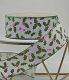 d.stevens Christmas Floral d stevens Holly & Pink Berries Designer Christmas Ribbon - 2.5" x 10 yds d stevens Holly & Pink Berries Designer Christmas Ribbon - 2.5" x 10 yds