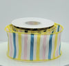 Expressions / RG Ribbon Dupioni Striped Dupioni Wired Ribbon –2.5" x 10 Yards Faux Silk for Bows, Wreaths 10 Yards Wired Dupioni Ribbon | Perpetual Ribbons