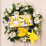 Expressions / RG Ribbon Signs Black & Yellow "CUTE AS CAN BEE" Sign - 12.5" x 6" MDF Spring Wreath Sign Black & Yellow "CUTE AS CAN BEE" Sign - 12.5" x 6" MDF Spring Wreath Sign
