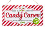 Expressions / RG Ribbon Signs Candy Canes for Sale Wreath Sign - 12" x 6" Tin Christmas Sign Candy Canes for Sale Wreath Sign - 12" x 6" Tin Christmas Sign