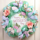 Expressions / RG Ribbon Signs Happy Mothers Day Round Sign - 12" Metal Spring Wreath Sign Happy Mothers Day Round Sign - 12" Metal Spring Wreath Sign