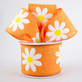 Expressions / RG Ribbon Spring 2.5" x 10 yds Orange Bold Daisy Ribbon 2.5" x 10 yds Orange Bold Daisy Ribbon