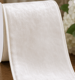 Farrisilk Velvet Farrisilk 4" White Velvet Ribbon with a White Dupioni Back - 10 Yards Farrisilk 4" White Velvet Ribbon with a White Dupioni Back - 10 Yards