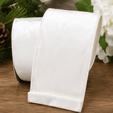 Farrisilk Velvet Farrisilk 4" White Velvet Ribbon with a White Dupioni Back - 10 Yards Farrisilk 4" White Velvet Ribbon with a White Dupioni Back - 10 Yards
