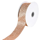 Jascotina Christmas Glitter 1.5" Rose Gold Glitter Ribbon - 1.5" or 2.5" x 10 Yds - Christmas Glitter Ribbon Rose Gold Glitter Ribbon - 1.5" or 2.5" x 10 Yds - Christmas Glitter Ribbon