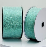 Jascotina Light Aqua Glitter Ribbon - 1.5" or 2.5" x 10 yds - Spring Glitter - Wedding Glitter Ribbon Light Aqua Glitter Ribbon - 1.5" or 2.5" x 10 yds - Spring Glitter - Wedding Glitter Ribbon