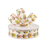 Jascotina Ribbons & Trim 1.5" 1.5" or 2.5" Ivory Linen with Vintage Birdhouses - 10 Yards 1.5" or 2.5" Ivory Linen with Vintage Birdhouses - 10 Yards